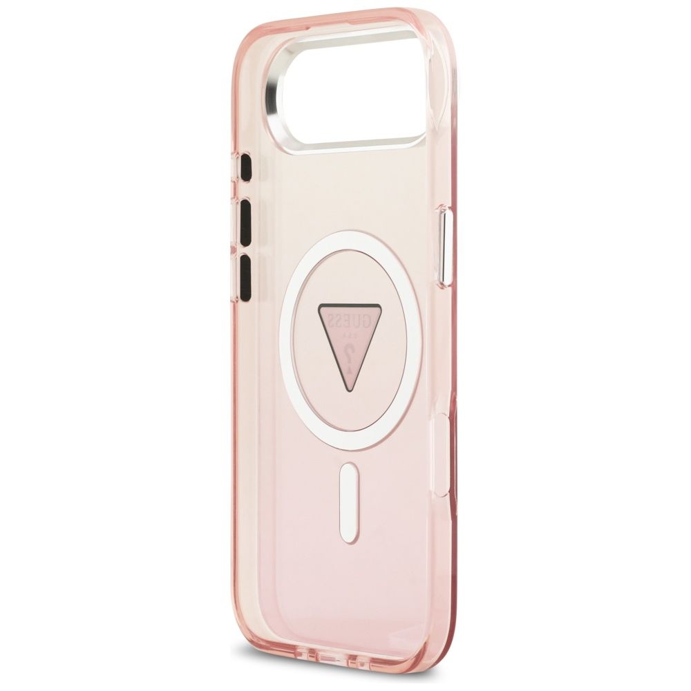 Husa pentru iPhone 17 Air - Guess IML Gradient Triangle Logo MagSafe (GUHMP17MHGTMLCGP) - Pink