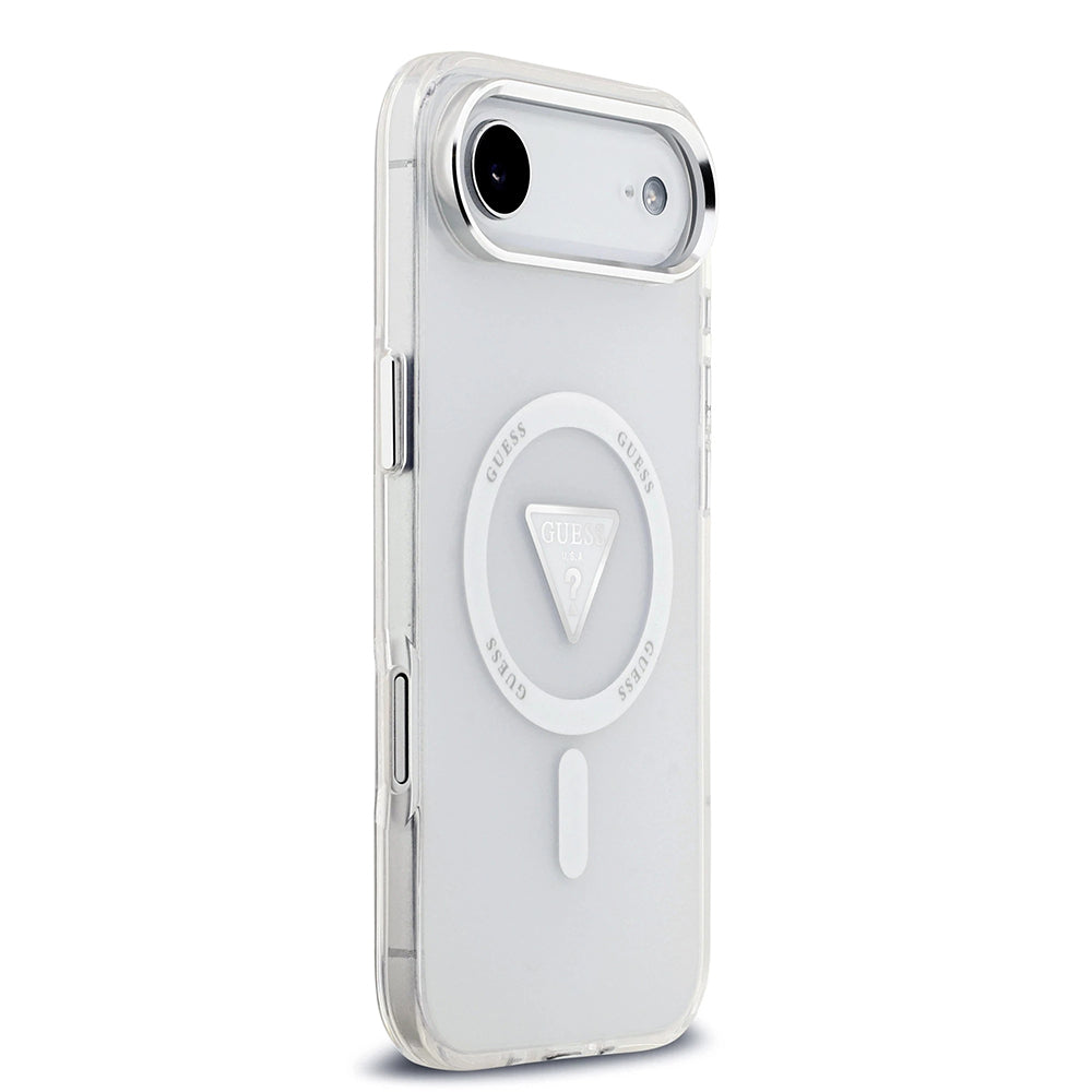 Husa pentru iPhone 17 Air - Guess IML Gradient Triangle Logo MagSafe (GUHMP17MHGTMLCGT) - Clear