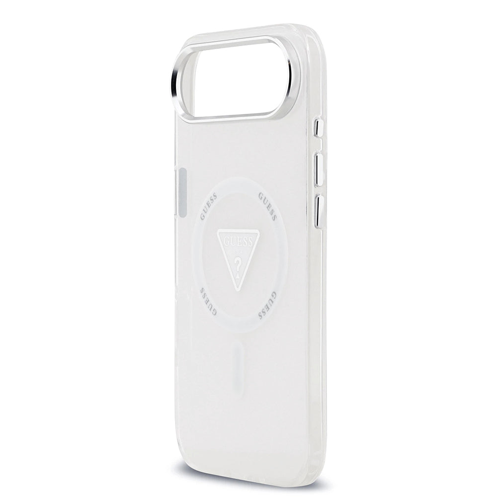 Husa pentru iPhone 17 Air - Guess IML Gradient Triangle Logo MagSafe (GUHMP17MHGTMLCGT) - Clear