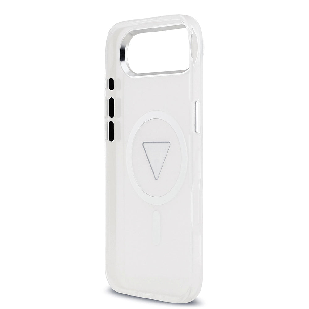 Husa pentru iPhone 17 Air - Guess IML Gradient Triangle Logo MagSafe (GUHMP17MHGTMLCGT) - Clear