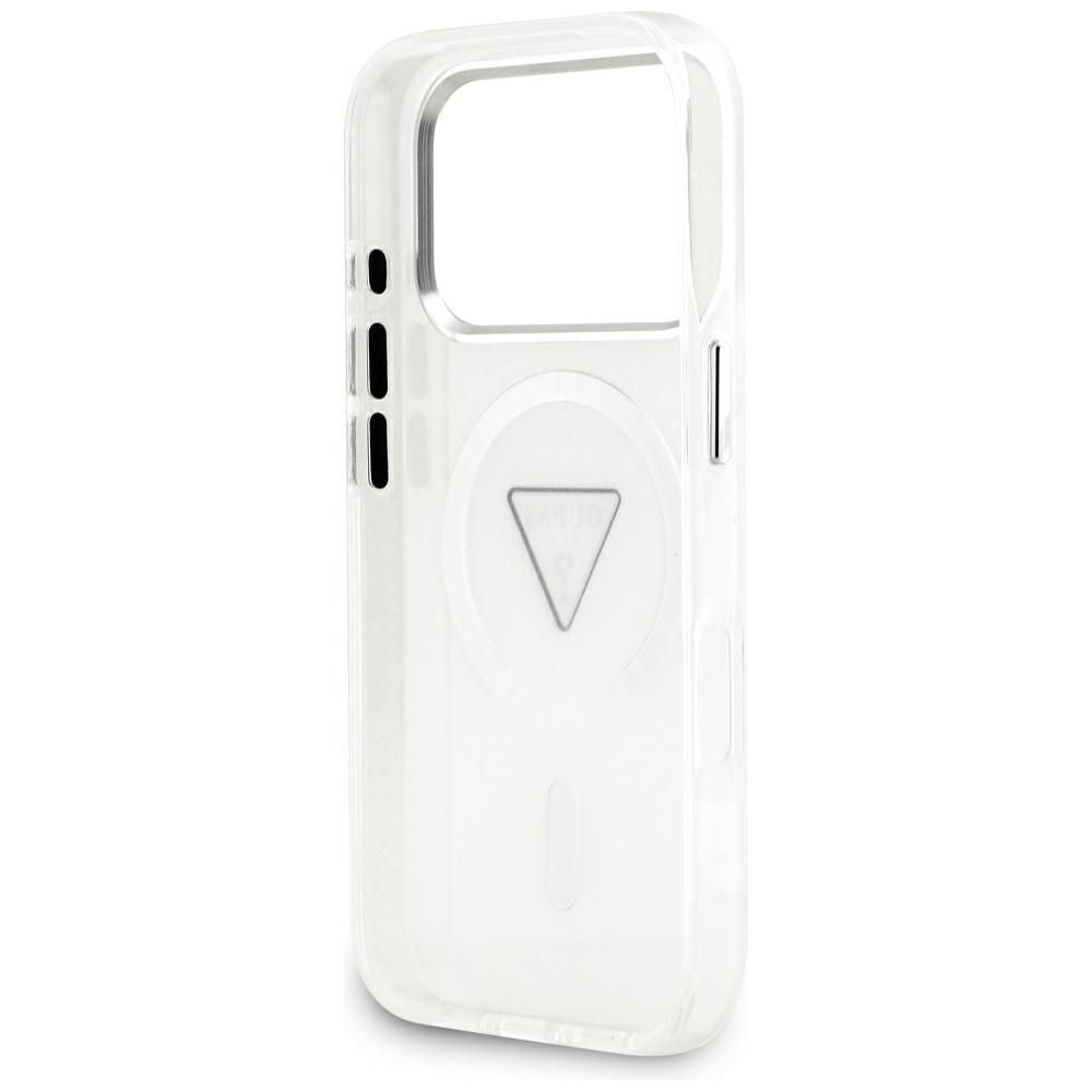 Husa pentru iPhone 17 Pro - Guess IML Gradient Triangle Logo MagSafe (GUHMP17LHGTMLCGT) - Clear