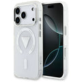 Husa pentru iPhone 17 Pro - Guess IML Gradient Triangle Logo MagSafe (GUHMP17LHGTMLCGT) - Clear