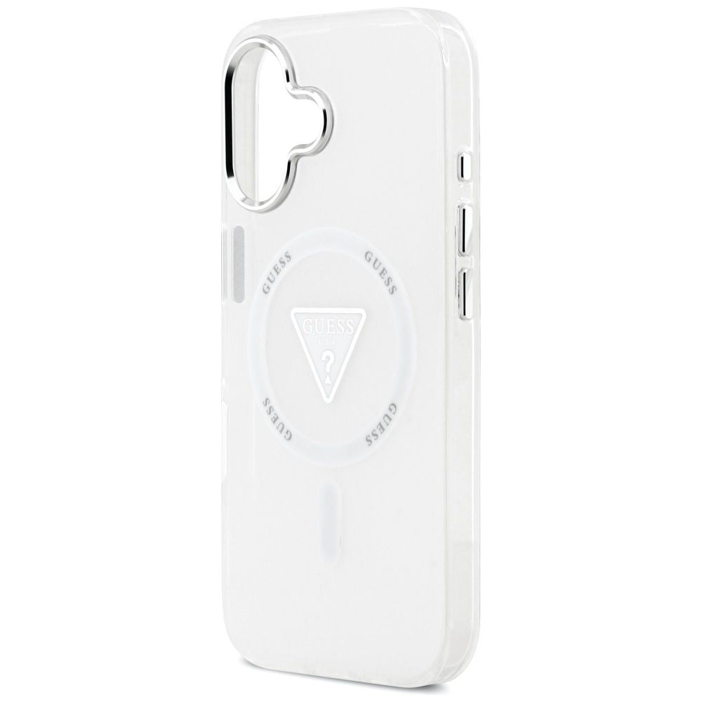Husa pentru iPhone 17 - Guess IML Gradient Triangle Logo MagSafe (GUHMP17SHGTMLCGT) - Clear