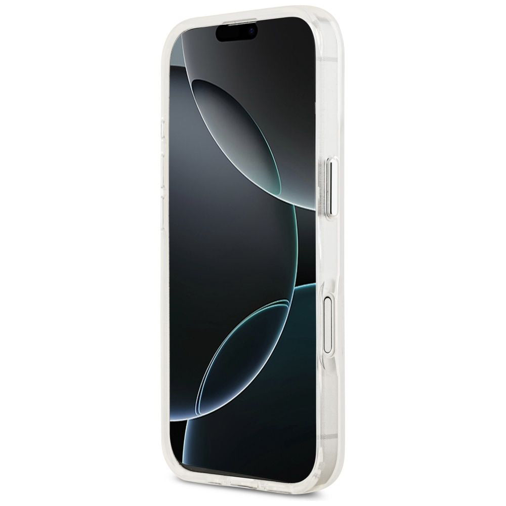 Husa pentru iPhone 17 - Guess IML Gradient Triangle Logo MagSafe (GUHMP17SHGTMLCGT) - Clear