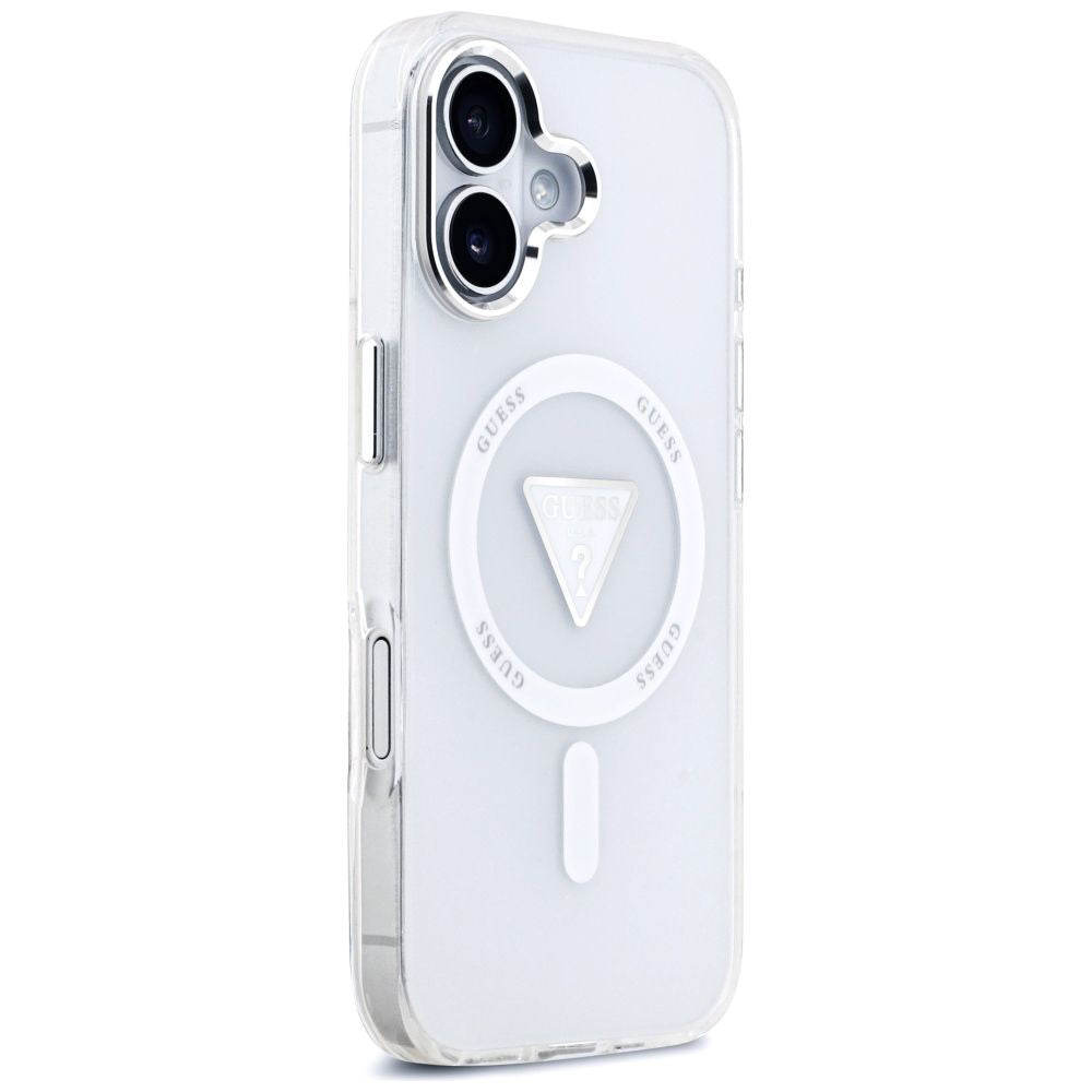 Husa pentru iPhone 17 - Guess IML Gradient Triangle Logo MagSafe (GUHMP17SHGTMLCGT) - Clear