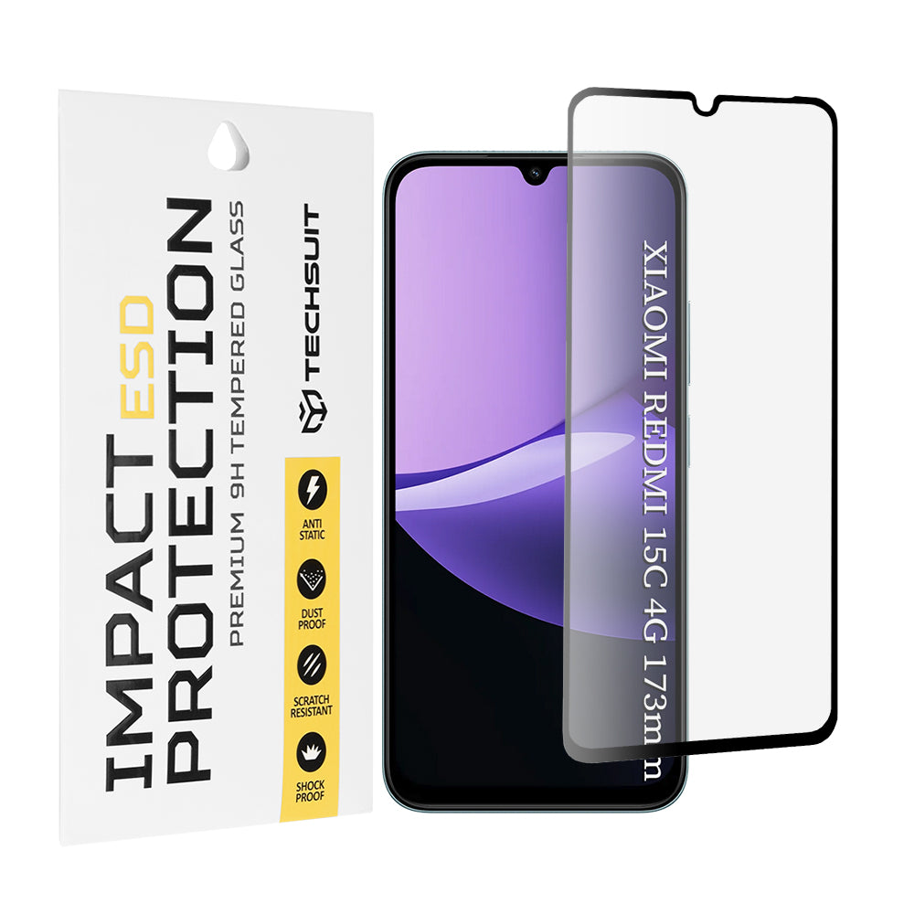 Techsuit - ESD Glass - Xiaomi Redmi 15C 4G / Redmi 15C 5G / Poco C85 4G - Black