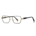 Techsuit - Anti-Blue Light Glasses Reflex PC (3161) - for Women, Rectangle, Metal Frame, AC Lens - Black