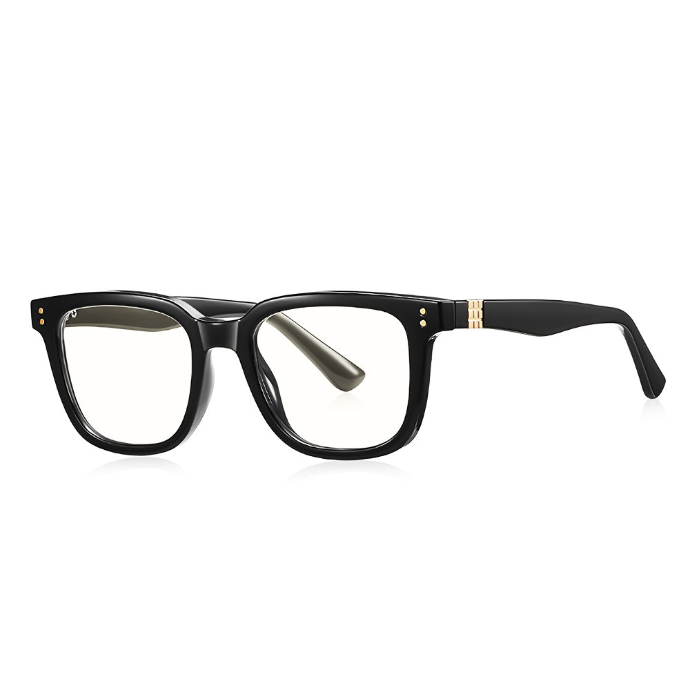 Techsuit - Anti-Blue Light Glasses Reflex PC (2225) - for Men, Square, TR90&Metal Frame, AC Lens - Black