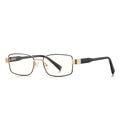 Techsuit - Anti-Blue Light Glasses Reflex PC (3163) - for Women, Rectangle, Metal Frame, AC Lens - Black