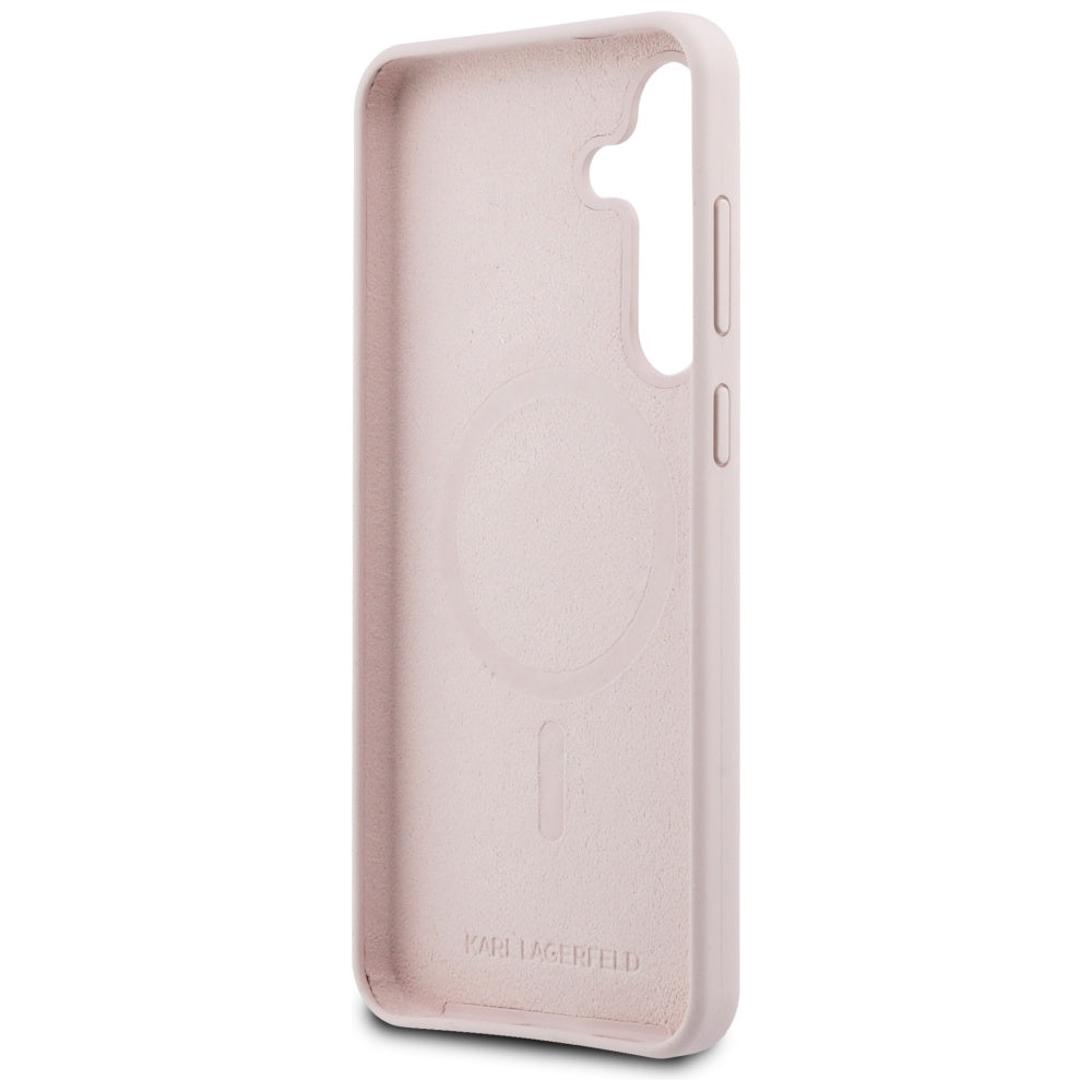 Karl Lagerfeld - Silicone KC Heads MagSafe (KLHMS25FESKCHTCP) - Samsung Galaxy S25 FE - Pink