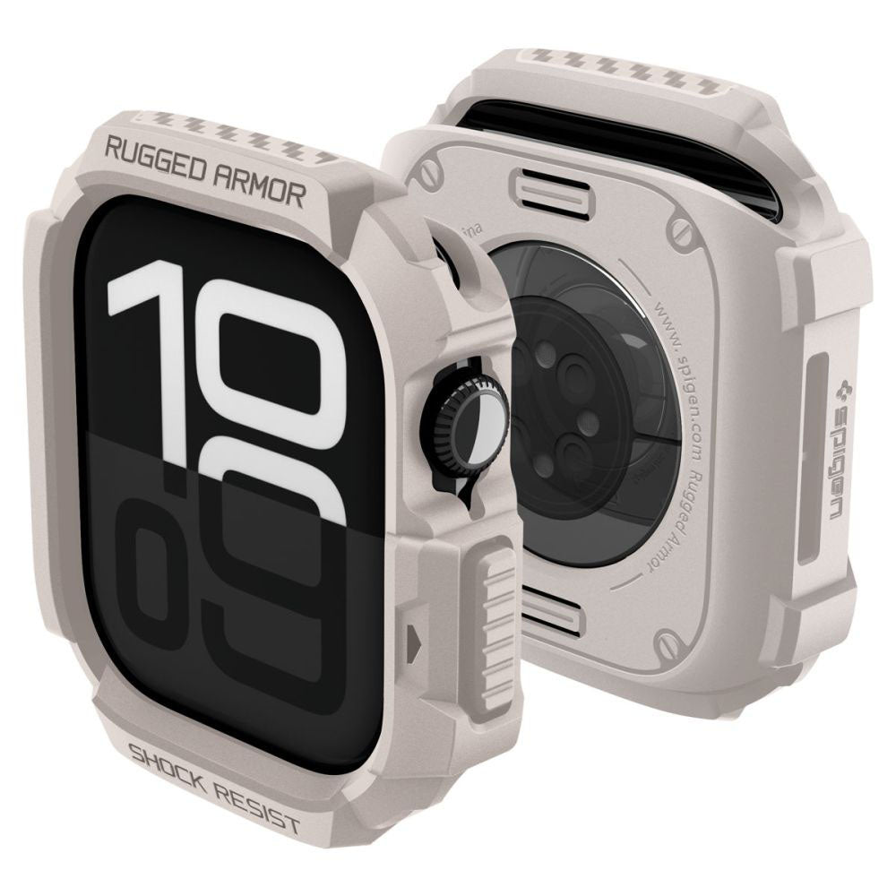 Spigen - Rugged Armor V2 (ACS10493) - Apple Watch 10 42mm / Watch 11 42mm - Dune Beige