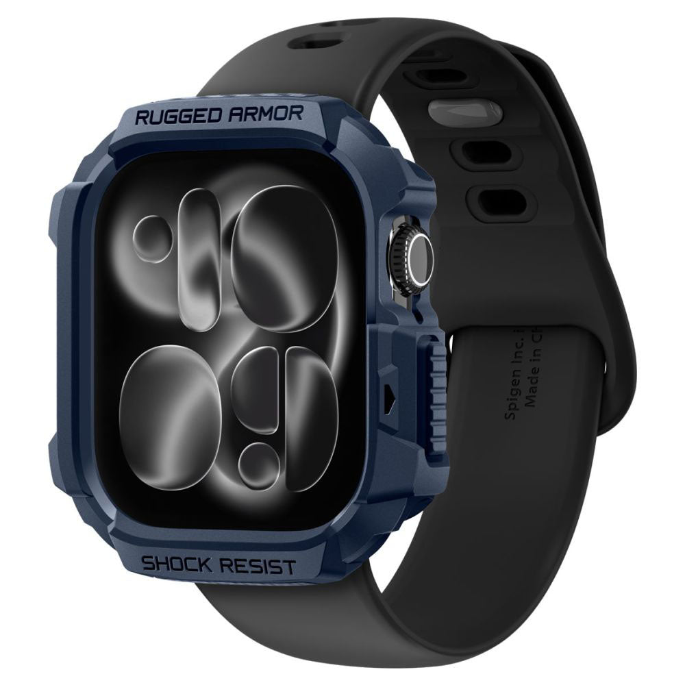 Spigen - Rugged Armor V2 (ACS10492) - Apple Watch 10 42mm / Watch 11 42mm - Navy Blue