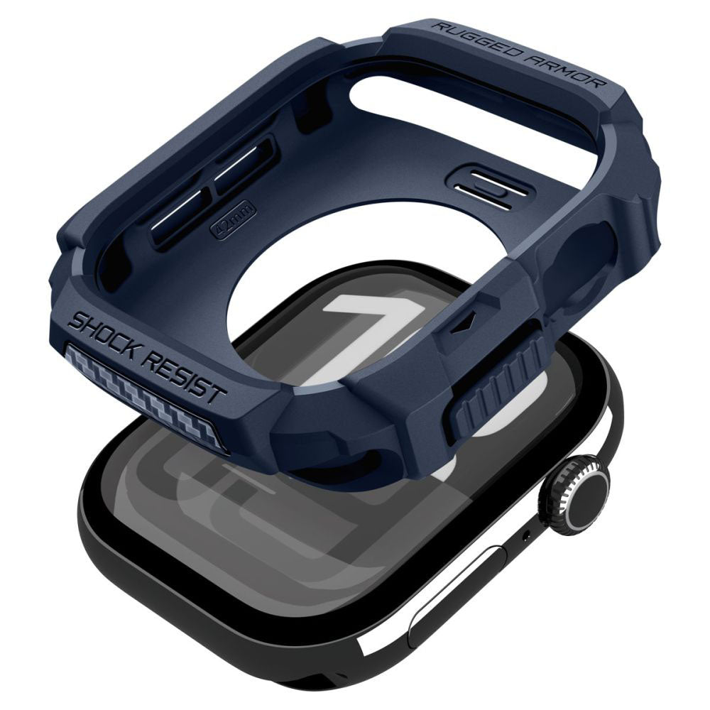 Spigen - Rugged Armor V2 (ACS10492) - Apple Watch 10 42mm / Watch 11 42mm - Navy Blue