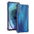 Techsuit - Shockproof Clear Silicone - Motorola Moto G71 5G - Smoke Black