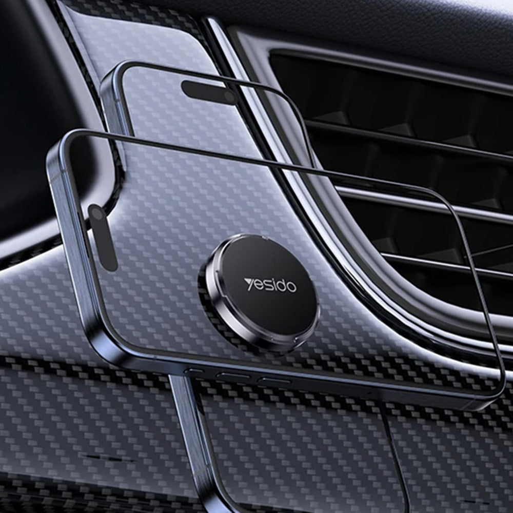 Yesido - Mini Car Holder (C211) - Magnetic, for Dashboard/Display, with Strong Adhesive, Universal - Black