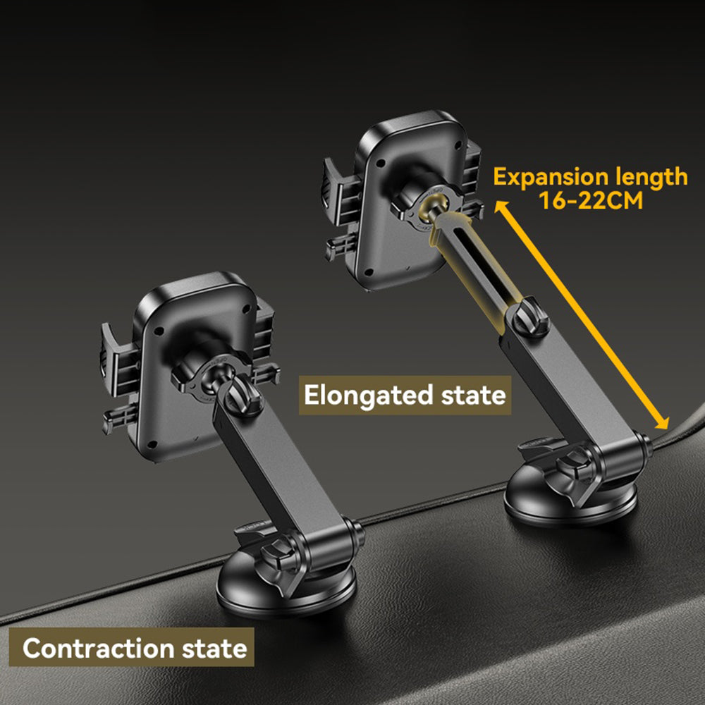 Yesido - Car Holder (C267) - for Dashboard/Windshield, 360, with Telescopic Clamp Arm, Easy Extending Clip, Non-slip - B