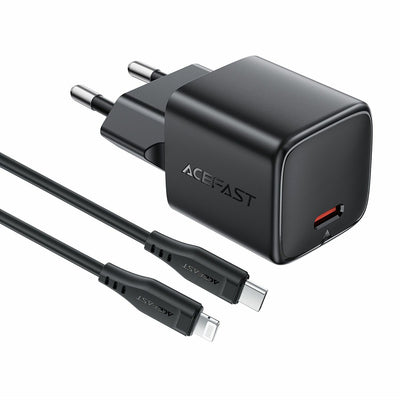 Incarcator Acefast (A118), Type-C, PD30W, GaN, Negru