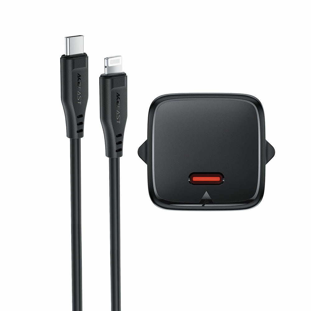 Incarcator Acefast (A118), Type-C, PD30W, GaN, Negru