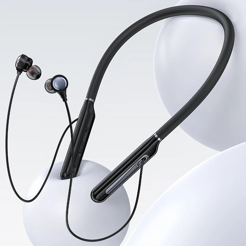 Acefast - Bluetooth Earphones (N5) - Behind the Head, Neckband, Bluetooth 5.4, LED Display, IPX4, 200mAh - Black