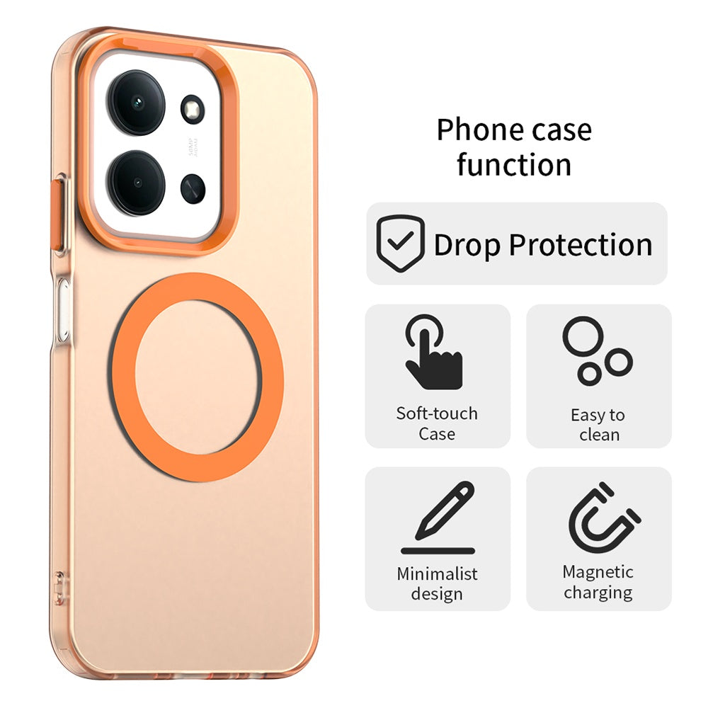 Techsuit - CandyCase MagSafe - Xiaomi Redmi 15C 4G / Redmi 15C 5G / Poco C85 4G - Orange