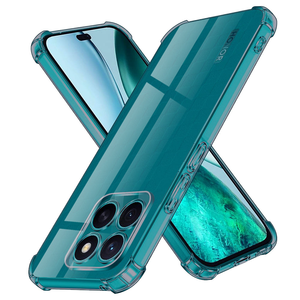 Techsuit - Shockproof Clear Silicone - Honor X8c - Smoke Black