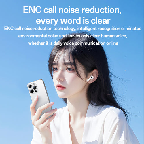 Yesido - Wireless Earbuds (TWS32) - with ANC, Microphone, Bluetooth 5.4, Half-In-ear Design, 300mAh - White