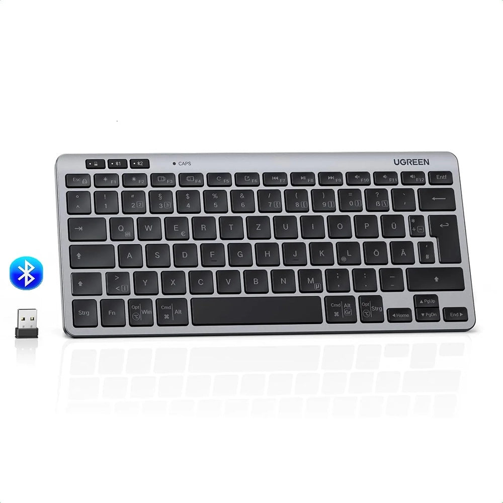Ugreen - Wireless Keyboard (75049) - Bluetooth 5.3, Multi-Device, Easy Switch, Compact Design, Silent Typing, 78 Keys - 
