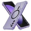 Techsuit - Shockproof Clear Silicone MagSafe - Samsung Galaxy S23 FE - Smoke Black
