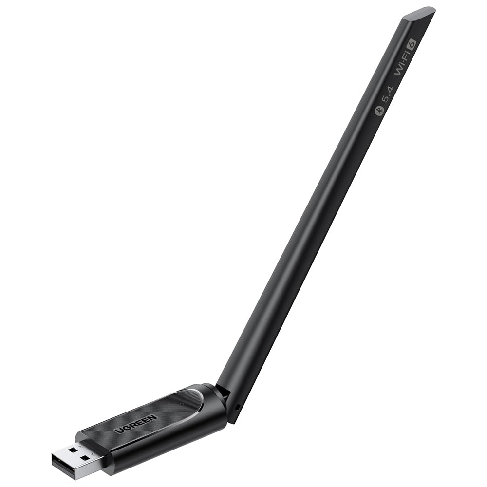 Ugreen - Wi-Fi Adapter AX900 (75109) - Windows 10/11, Bluetooth 5.4, Dual Band, 6dBi Antenna, Built-in Driver, USB - Bla