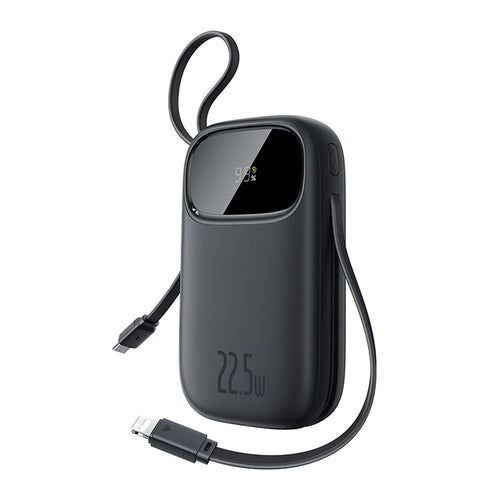 Baseus - Power Bank EnerFill FC31 (P10082106123-00) - USB, Type-C, with Cable, 22.5W, 10000mAh, Digital Display - Black