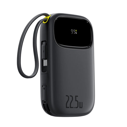 Baseus - Power Bank EnerFill FC31 (P10082106123-00) - USB, Type-C, with Cable, 22.5W, 10000mAh, Digital Display - Black