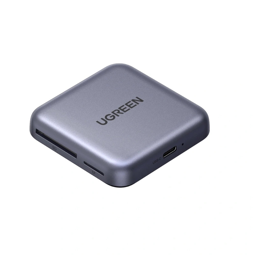 Ugreen - Magnetic Card Reader CM898 (65095) - 2x Type-C, SD/TF Card, PD100W Fast Charging, 312MB/s, 4K, 2TB - Grey