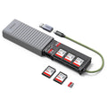 Ugreen - Card Reader CM856 (55899) - USB/Type-C to 6x SD, 2x TF, 1x Nano Sim, with Memory Box, 170MB/s, Built-in Cable -