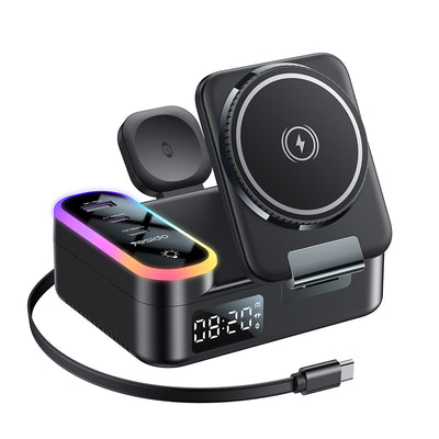 Incarcator Yesido (DS38), 8in1 Wireless, 65W, Fast Charging, Negru