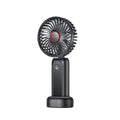 Yesido - Mini Handheld Fan (YF10) - Power Bank, Foldable, 3 Speed Levels, Phone Holder, 4000mAh, Type-C - Black