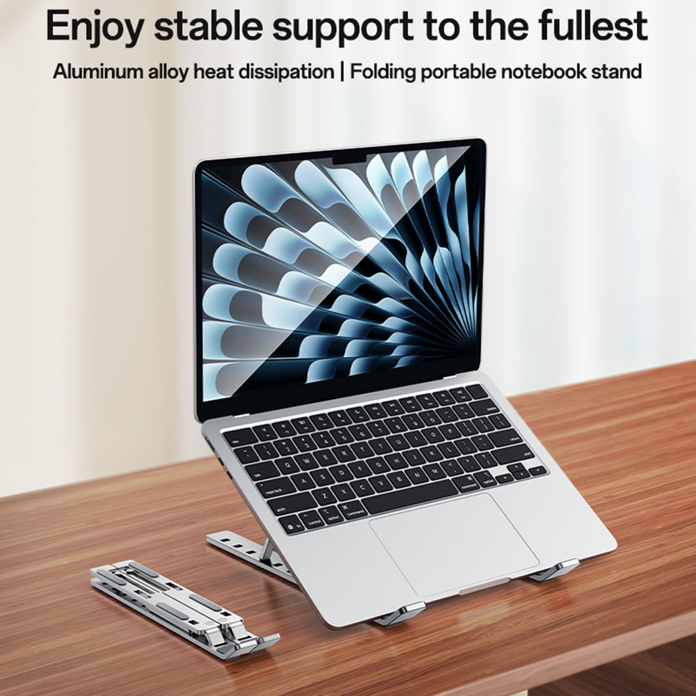Yesido - Laptop Holder (LP07) - Stable & Secure Design, 7-Level Height Adjustment, Aluminum Alloy, for 13-20" Laptops - 