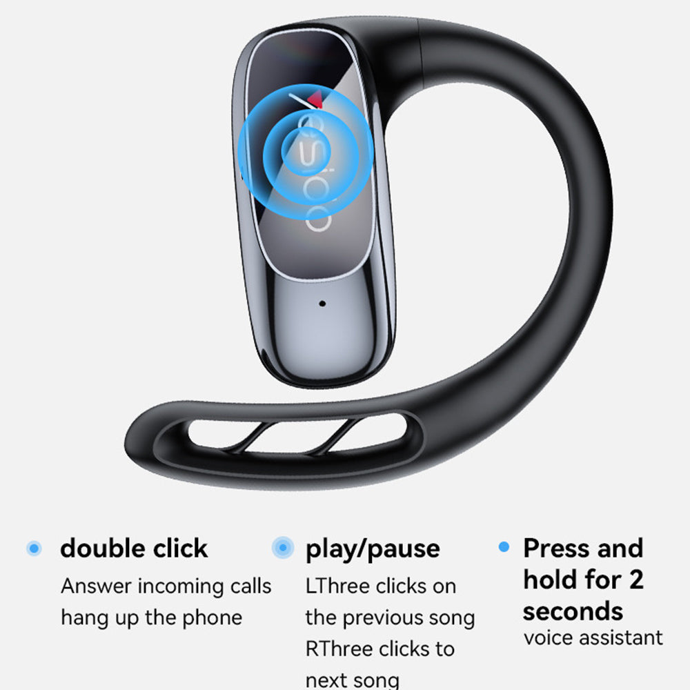 Yesido - Wireless Earbuds (YSP24) - with Bluetooth V5.4, Open-ear Design, Three-band Prominence, Touch, 400mAh, USB-C - 