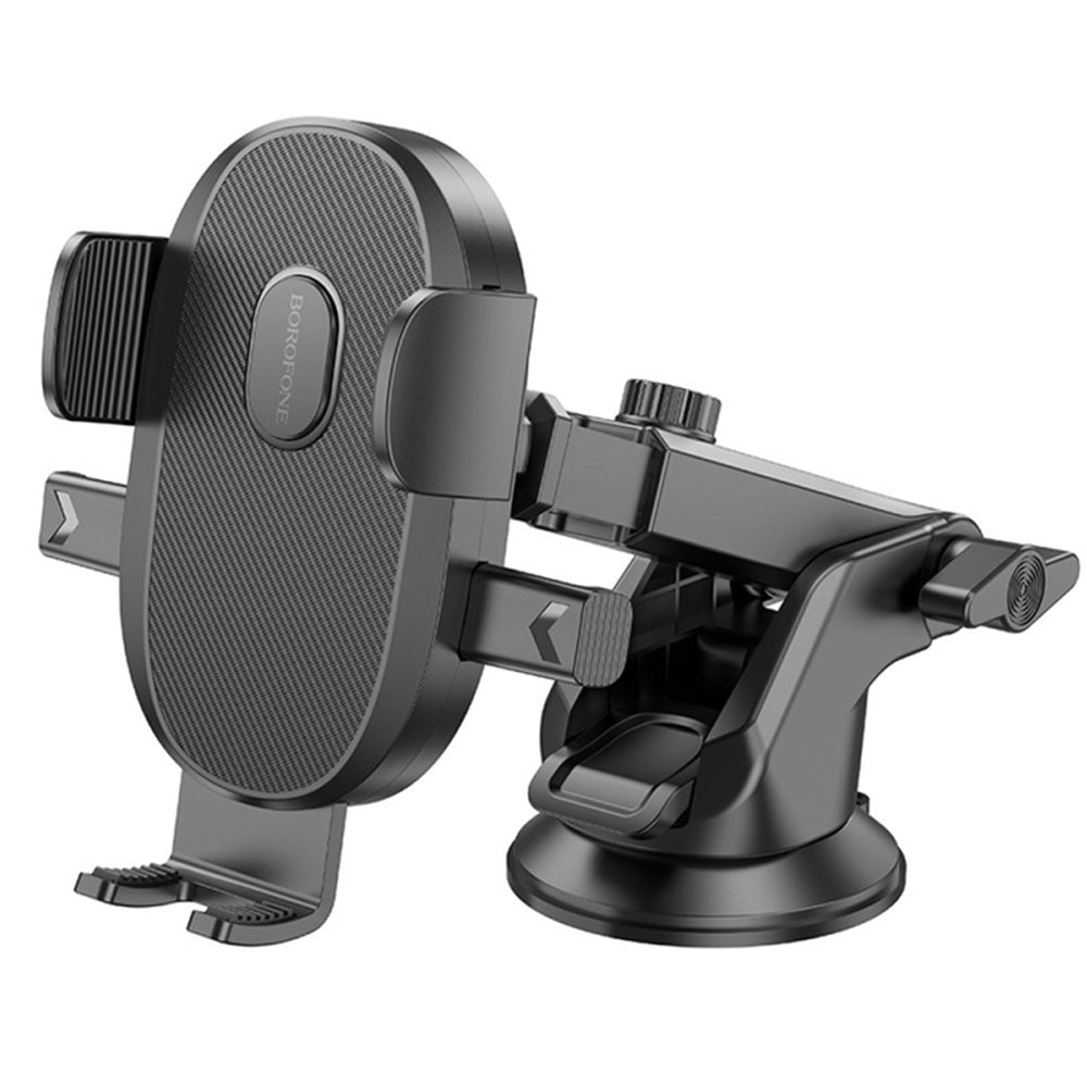 Borofone - Car Holder Grand (BH93) - with Suction Cup, for Dashboard/Windshield, 360° Adjust, Telescopic Arm, 4.5–7" - B
