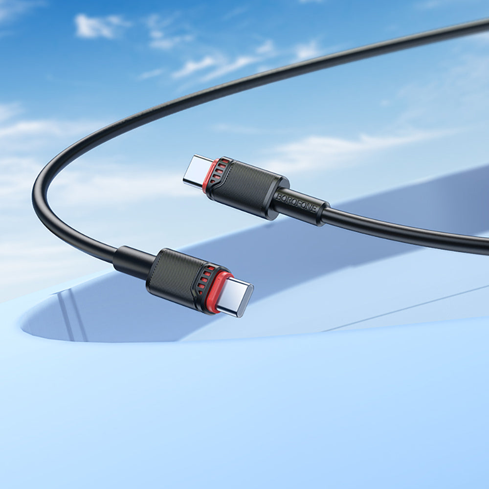Borofone - Data Cable Beneficio Series (BX110) - Premium Line, Type-C to Type-C, High-quality, Fast Charging, 60W, 1m - 
