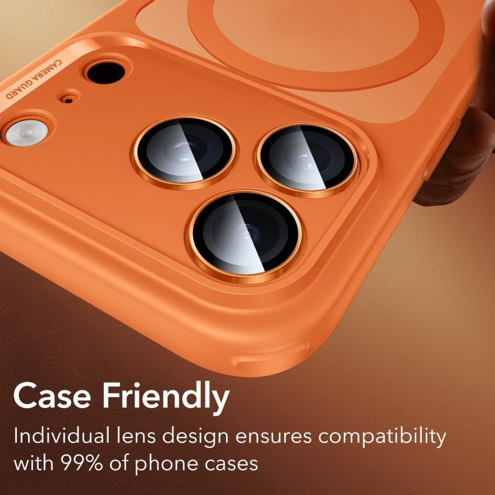 ESR - Armorite Camera Lens Protectors - iPhone 14 Pro/Pro Max/15 Pro/Pro Max/16 Pro/Pro Max/17 Pro/Pro Max - Orange