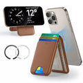 ESR - Classic Magnetic Wallet Stand (3C13210300265) - with Magnetic Ring, Vegan Leather, Adjustable, 3x Card Slots - Bro