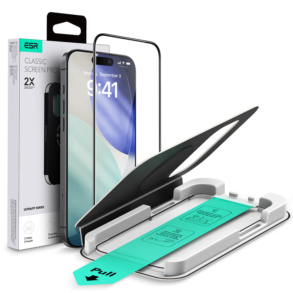 ESR - Tempered Glass UltraFit - iPhone 17 Air - Black