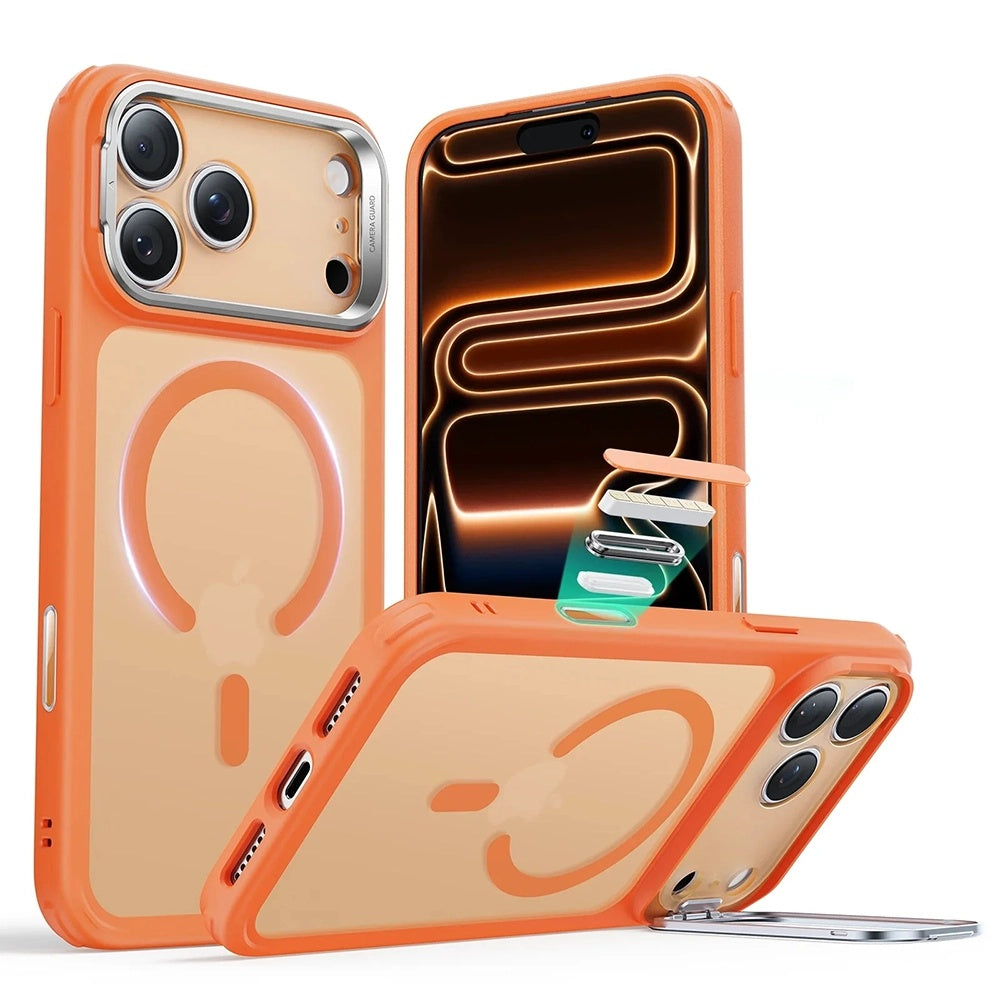 ESR - Classic Hybrid HaloLock Kickstand - iPhone 17 Pro Max - Frosted Orange
