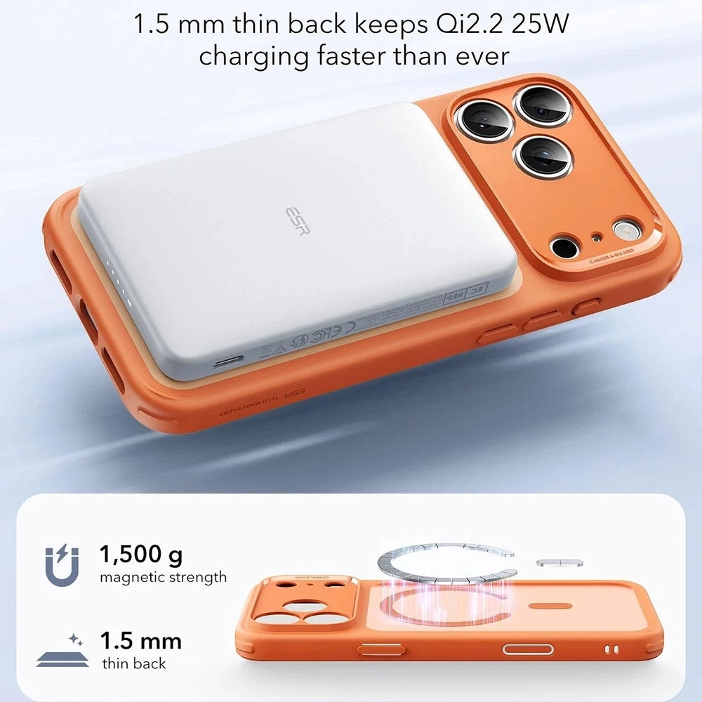 ESR - Classic Hybrid HaloLock - iPhone 17 Pro Max - Frosted Orange