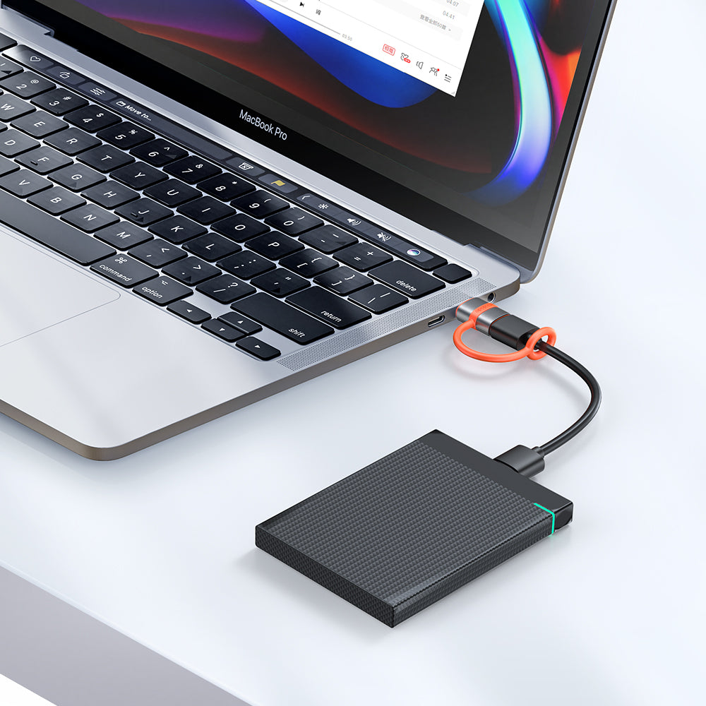 Mcdodo - Adapter (OT-3810) - with Silicone Hook, Aluminium Alloy, USB to Type-C, 5Gbps, Portable Design, Plug&Play - Gre
