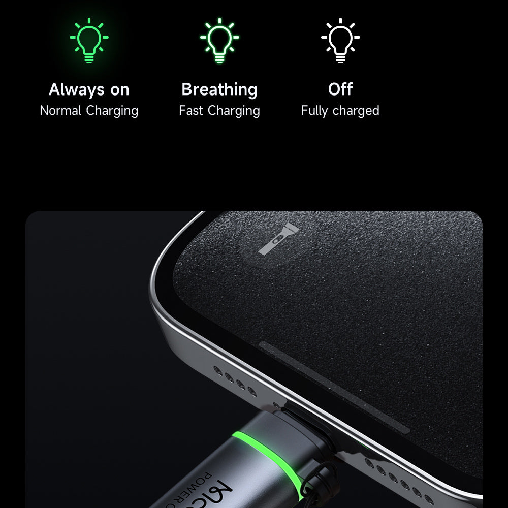 Mcdodo - Adapter Auto Power Off (OT-2590) - USB-C to Lightning, 36W, 3A, 480Mbps, E-Mark Chip, Fast Charge, Lanyard - Bl