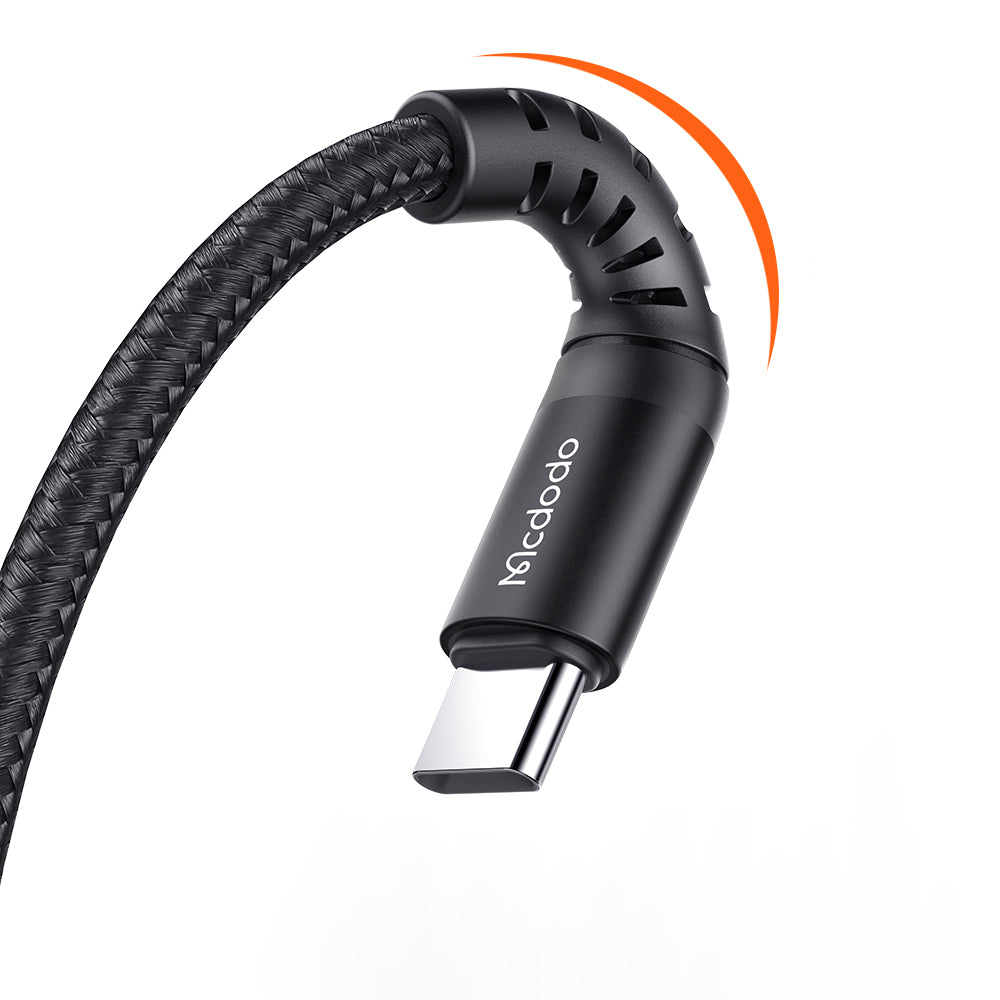 Mcdodo - Data Cable (CA-2271) - USB to Type-C, Nylon Braided, Aluminum Alloy, Support QC4.0/3.0, 1m - Black