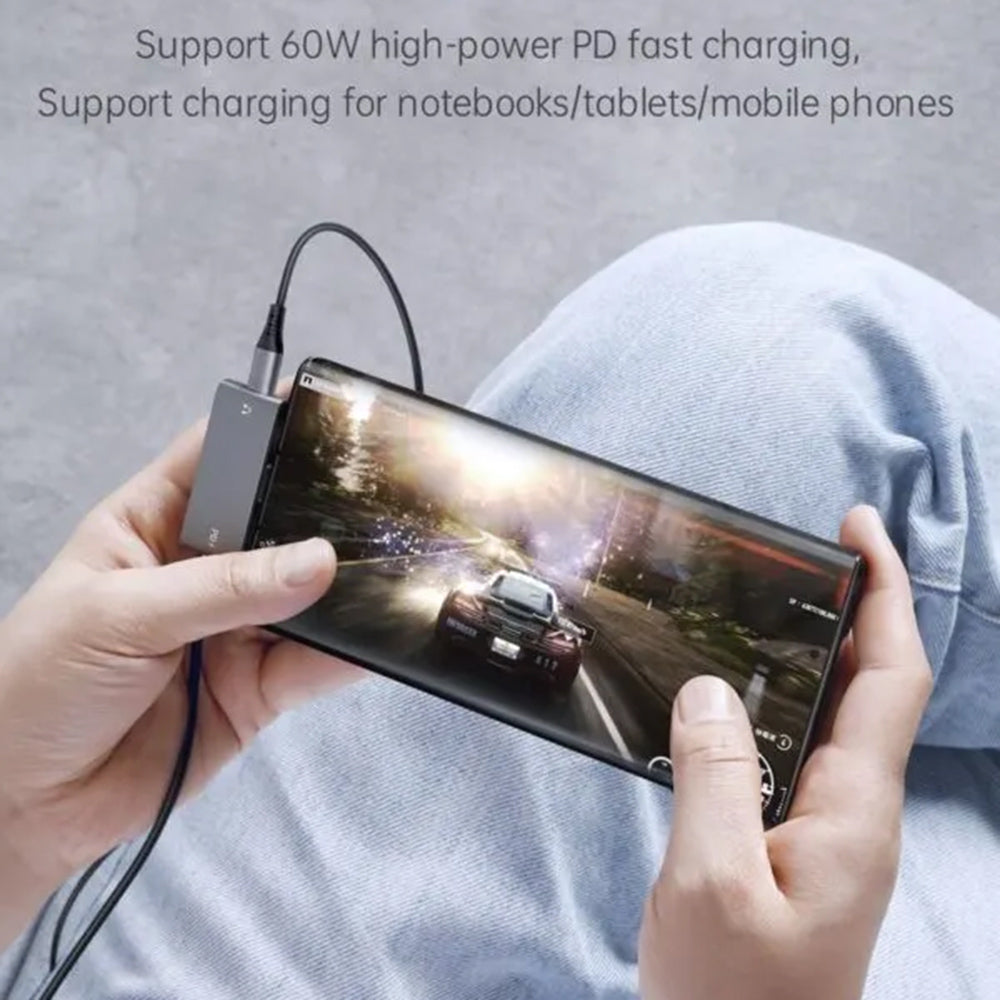Mcdodo - Audio Adapter (CA-7670) - Type-C to 2x Type-C, PD60W Fast charge, Hi-Res, DAC chip, Suport Call Function - Blac