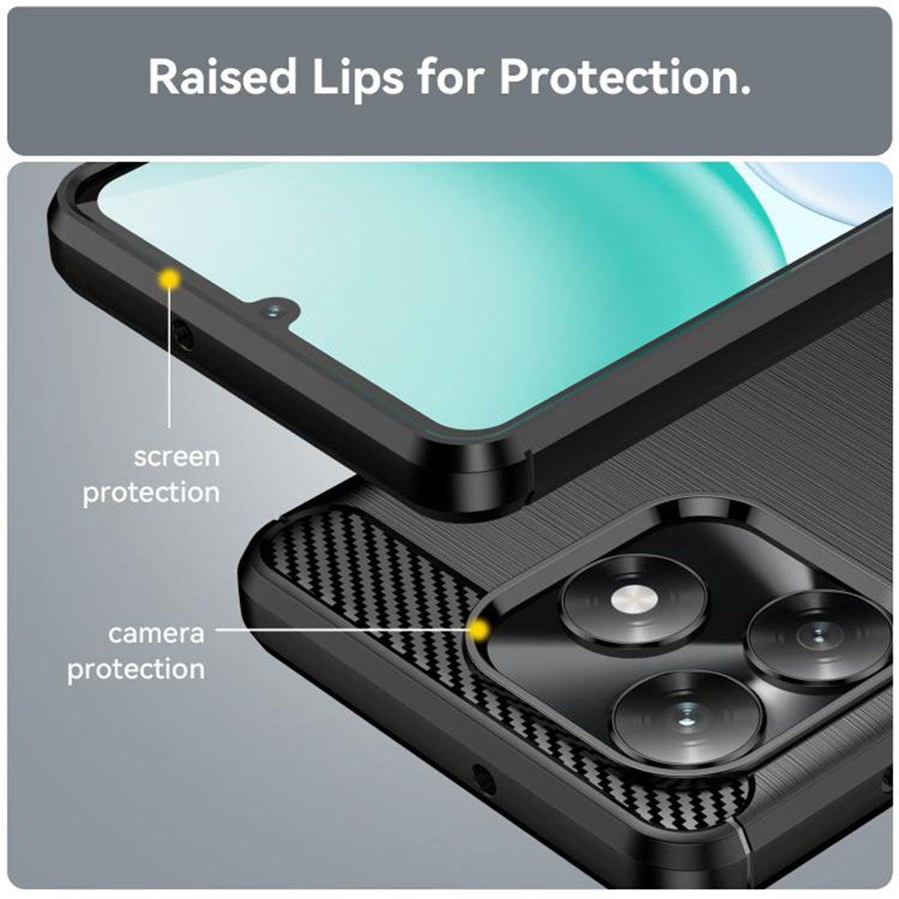 Techsuit - Carbon Silicone - Honor X5c Plus - Black