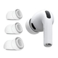 Techsuit - (3 pack) Replacement Ear Tips AirVibe (ET2) - for Apple AirPods Pro 3, Premium Silicone XS, S, L Sizes - Whit
